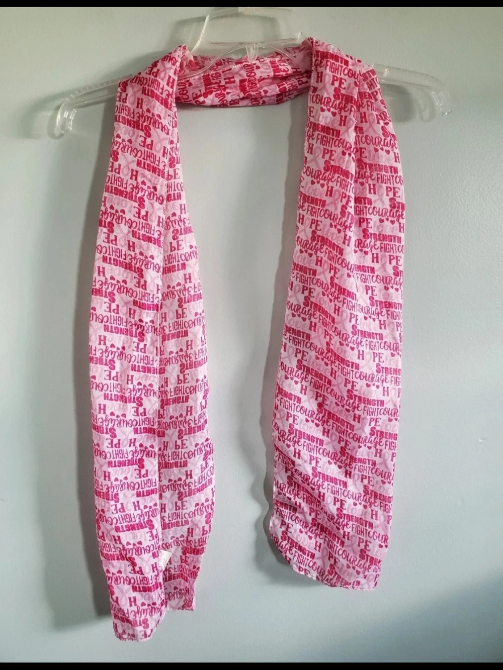 Pink Text-Print Lightweight Scarf